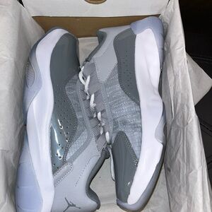 Nike jordan 11 low cool Gray and White Sneakers size 6y woman’s 7.5